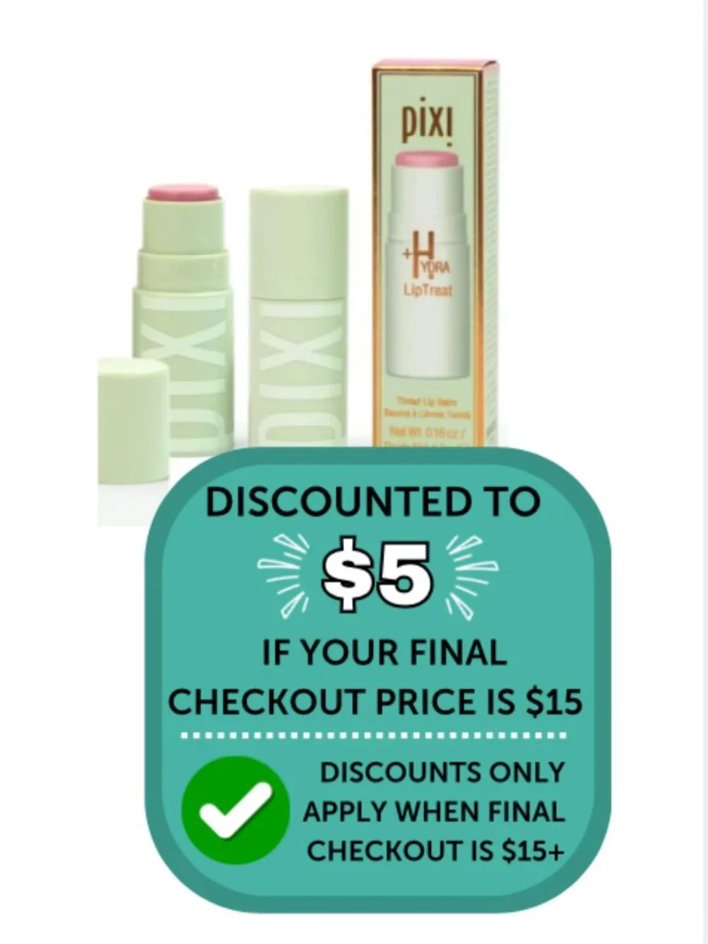 $5 When Bundled With $10 - Pixi +Hydra Lip Treat Tinted Lip Balm Nectar